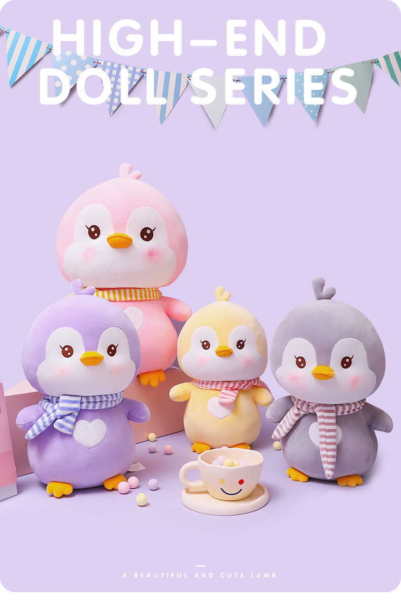 Cute penguin plush toys, baby soothing dolls, cloth dolls, sleeping pillows, birthday gifts for children and girls pic 1