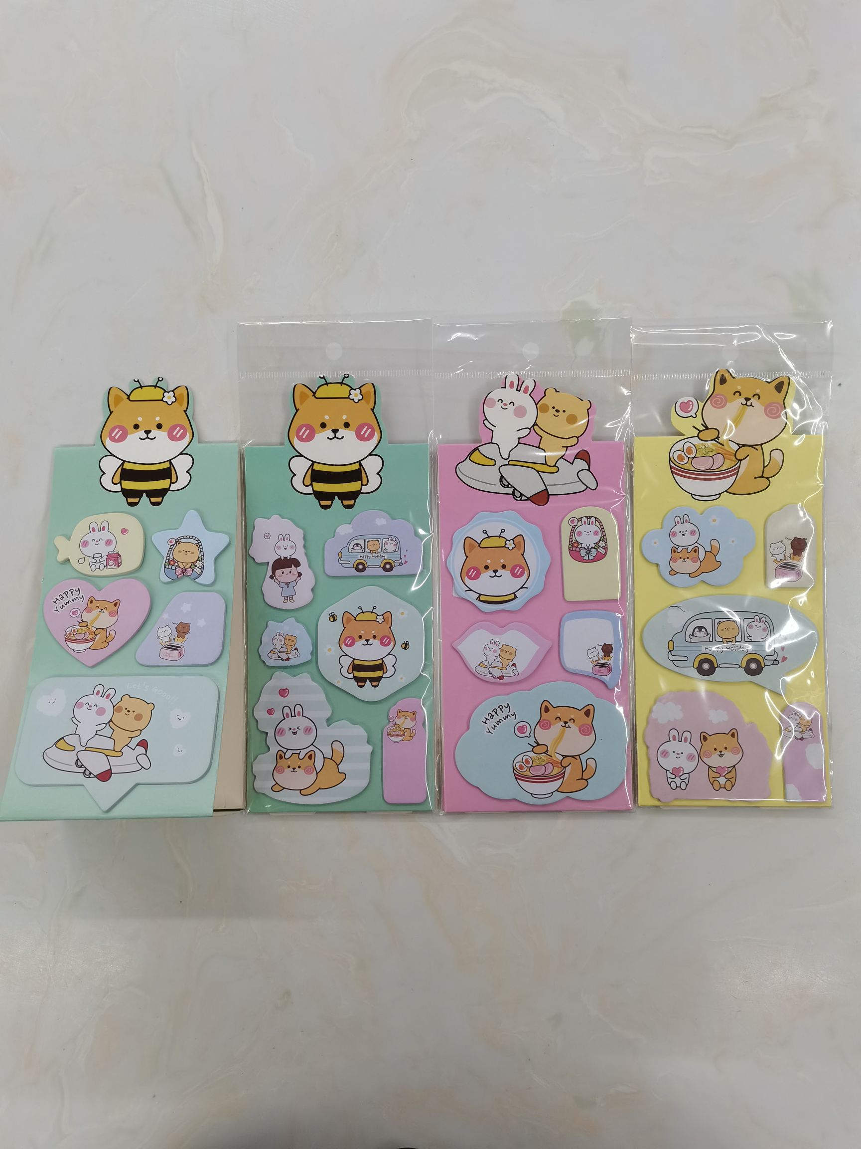 便利贴/带粘性便利贴/造型便利贴白底实物图