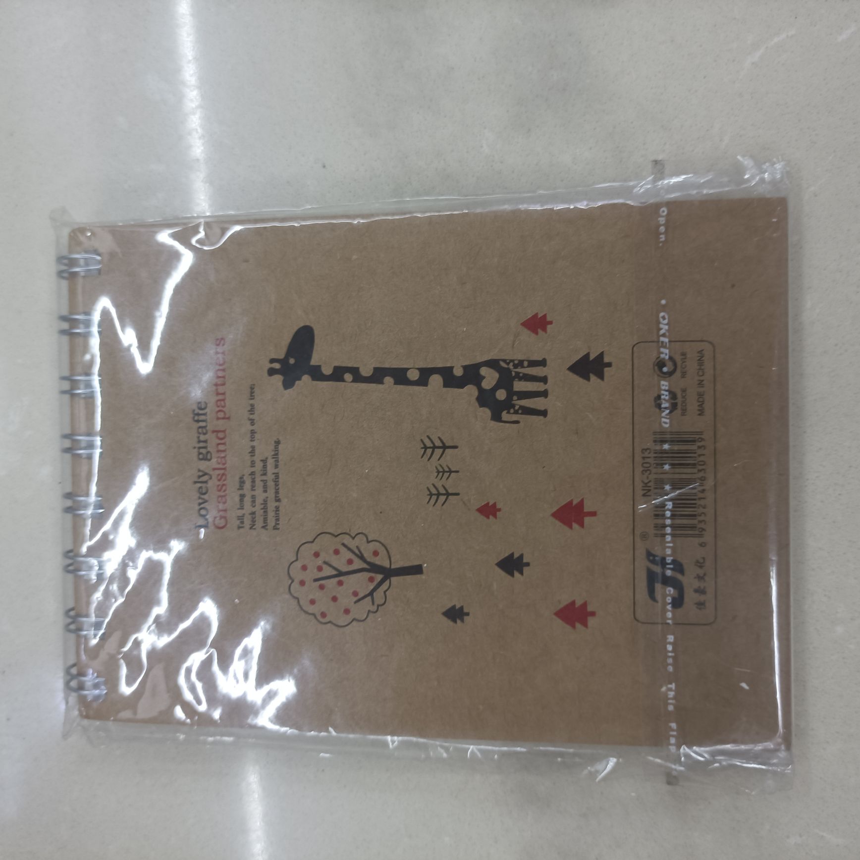 A6牛皮纸线圈本OPP袋装