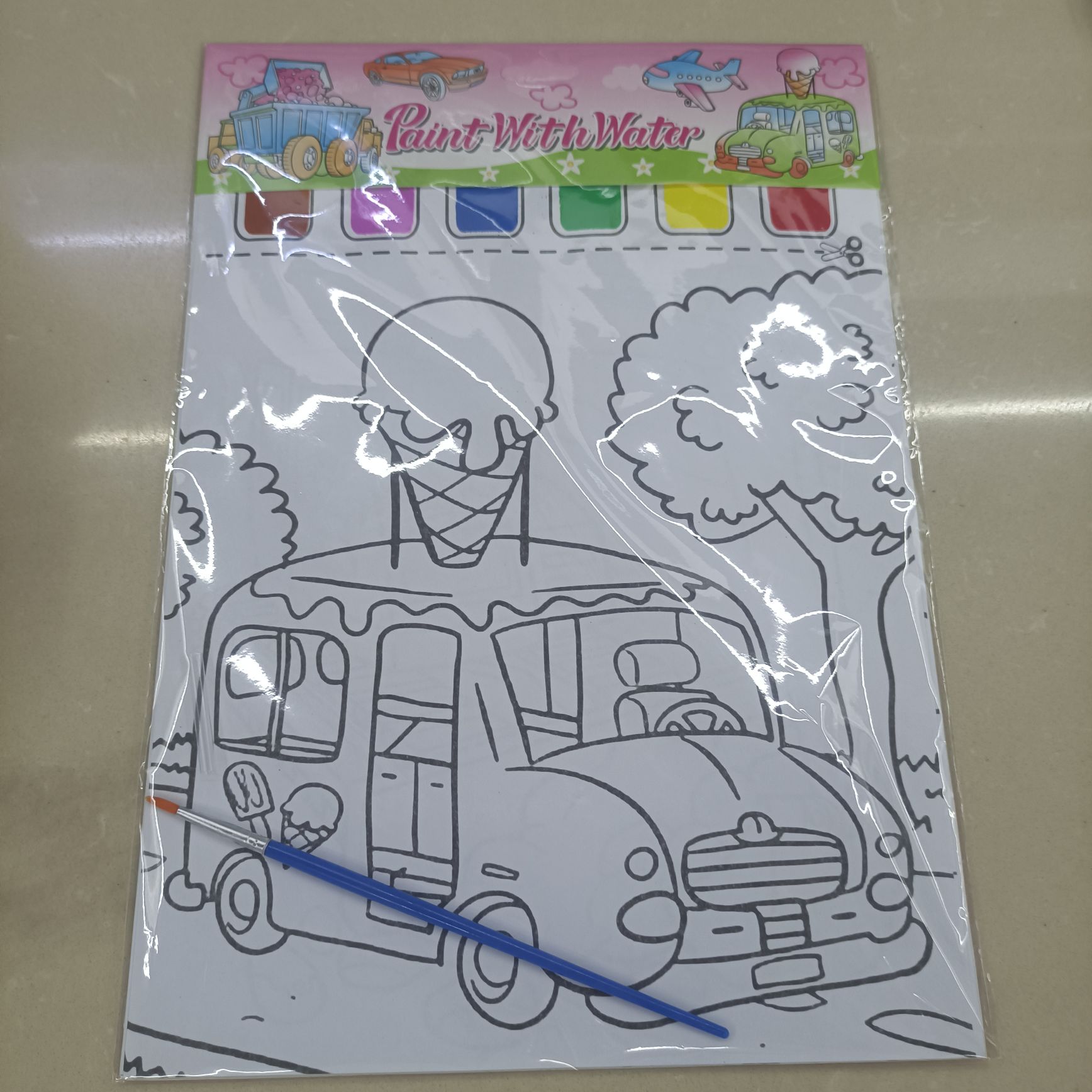 A4 llenado color papel 6 en bolso de OPP