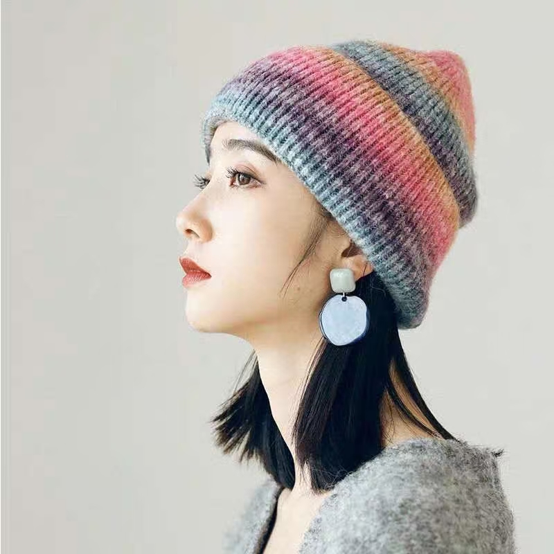 Fashionable rainbow headscarf hat, men's baseball cap, velvet material, breathable and comfortable outdoor sports casual hat details Picture