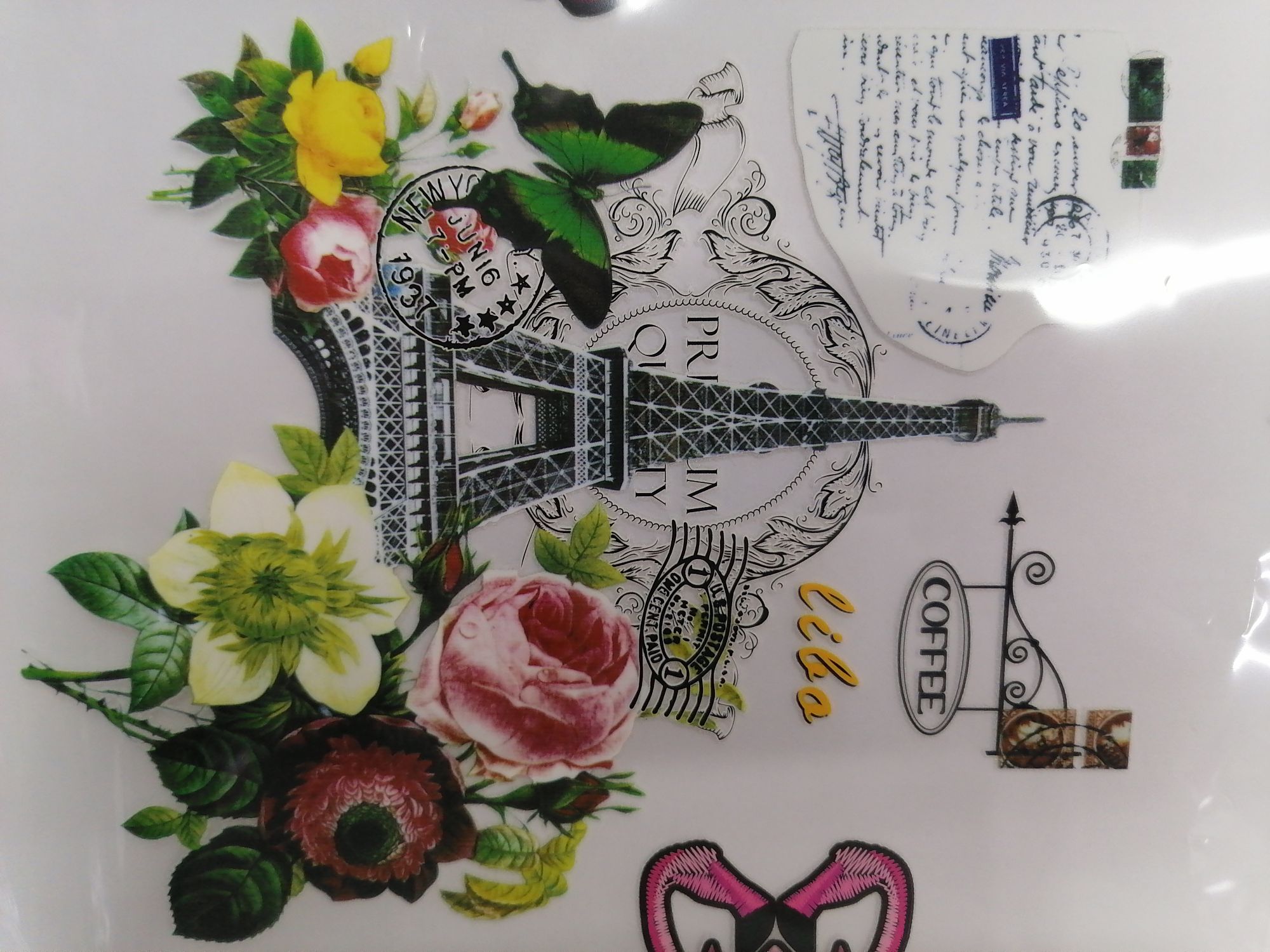 烫画巴黎铁塔新款网红款烫钻烫图 卡通烫钻图 暴力熊烫钻图 衣服烫钻