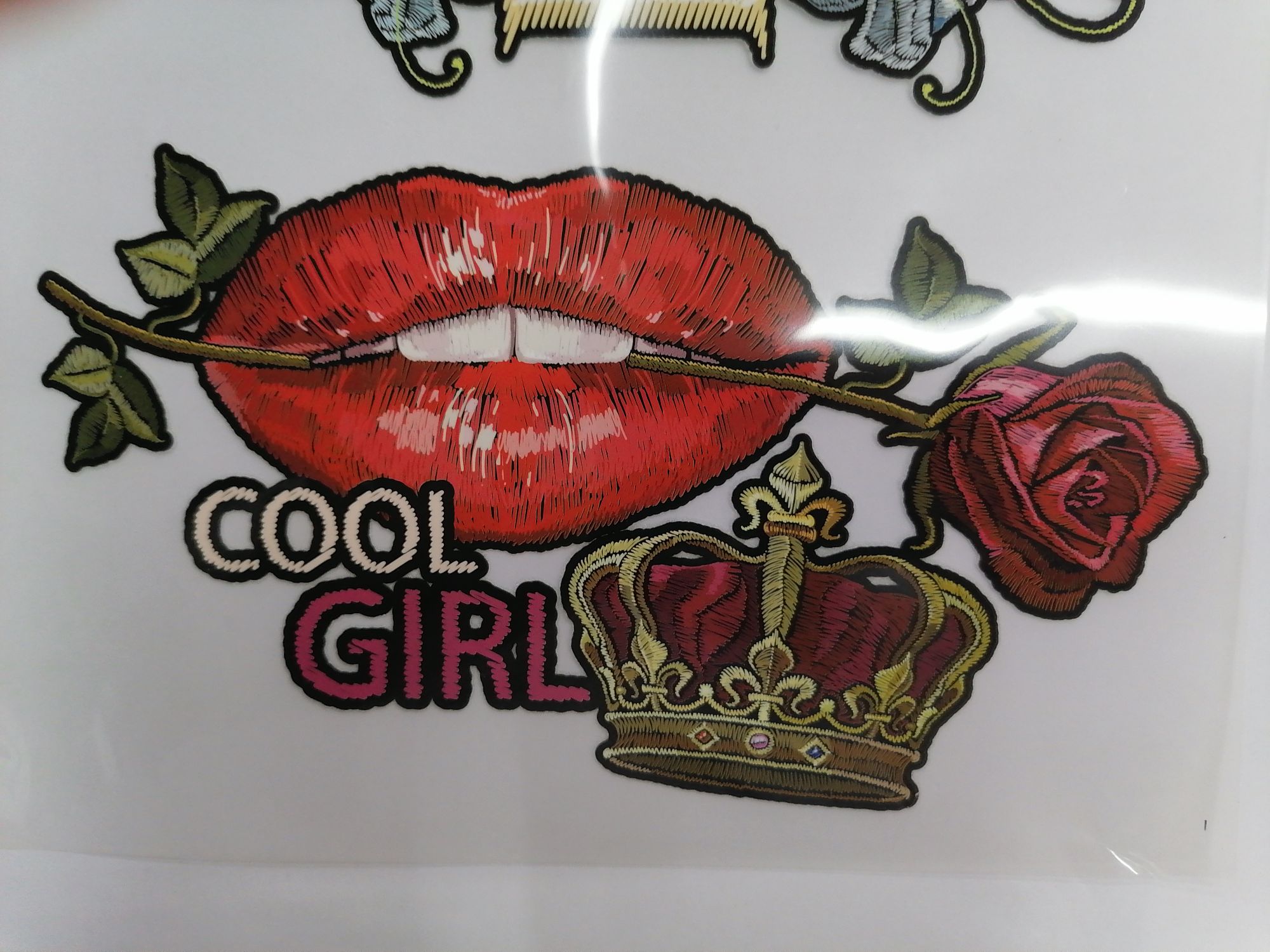 仿刺绣烫画服装烫图 服饰烫钻图批发 烫图加工