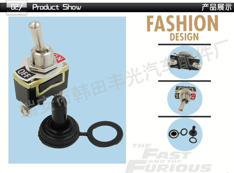 Factory direct sales: 2-plug screw foot toggle button car toggle switch car toggle 15A 250VAC KN3C-101 E-Ten1021 pic 3