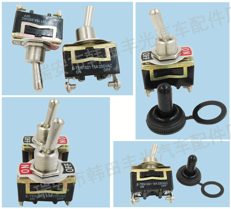 Factory direct sales: 2-plug screw foot toggle button car toggle switch car toggle 15A 250VAC KN3C-101 E-Ten1021 pic 5
