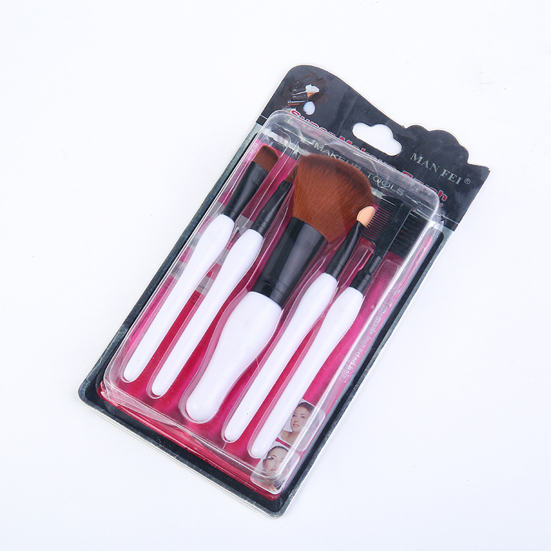 6-color beginner makeup brush set, complete makeup tools, eyeshadow, Internet celebrity set, eyebrow brush, blush, loose powder brush pic 1