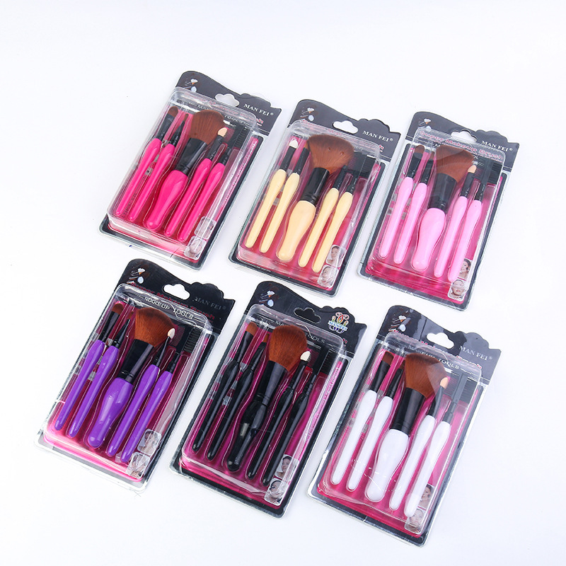 6-color beginner makeup brush set, complete makeup tools, eyeshadow, Internet celebrity set, eyebrow brush, blush, loose powder brush pic 2