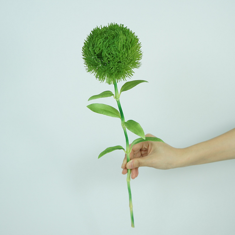 Green carnations, ultra-realistic tactile simulation flowers, home decoration, flower arrangements, flower ornaments, photography props, artificial flowers wholesale pic 1