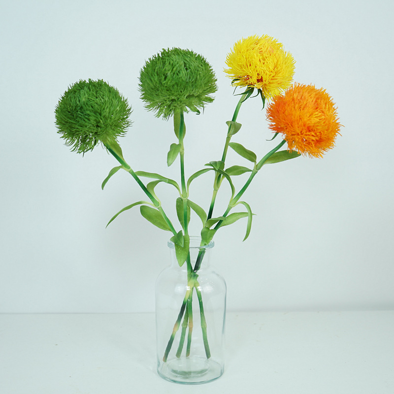 Green carnations, ultra-realistic tactile simulation flowers, home decoration, flower arrangements, flower ornaments, photography props, artificial flowers wholesale pic 5