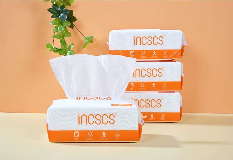 INCSCS洗脸巾一次性加厚纯棉柔洁面巾洗面擦脸纸抽取式洁面巾26400