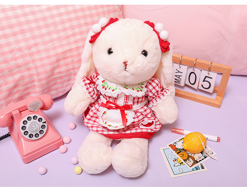 洛丽塔兔子毛绒玩具女孩床上睡觉抱枕布娃娃公仔安抚陪睡玩偶 详情8