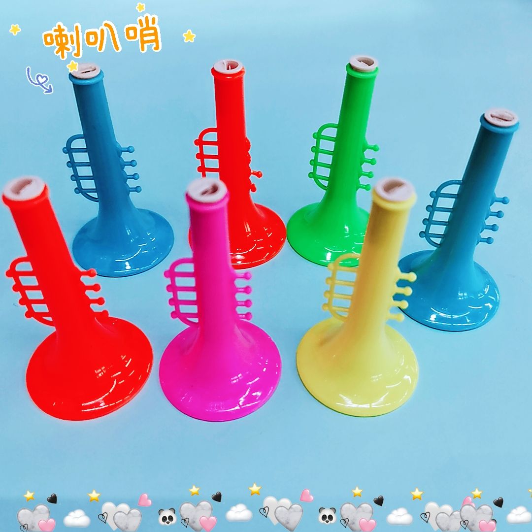 新款喇叭口哨马卡龙色混色幼儿运动加油助威产品蛋壳扭蛋货源赠品配件厂家直销批发热销货源充足