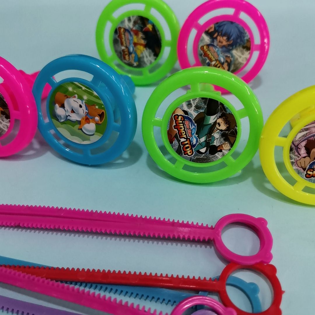 新款拉尺陀螺卡通塑料玩具幼儿比拼玩具活动必备赠品刮板配件厂家直销批发热销货源充足详情图2