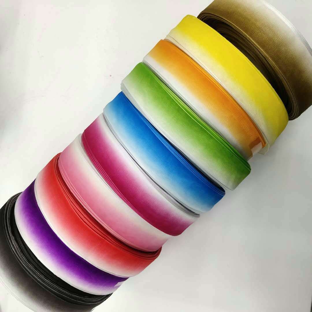 渐变色纱纱花边