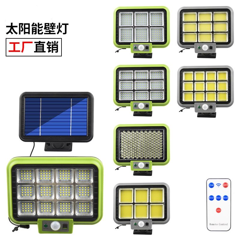 跨境新款 分体太阳能壁灯 感应庭院灯户外防水围墙照明家用壁灯详情图1