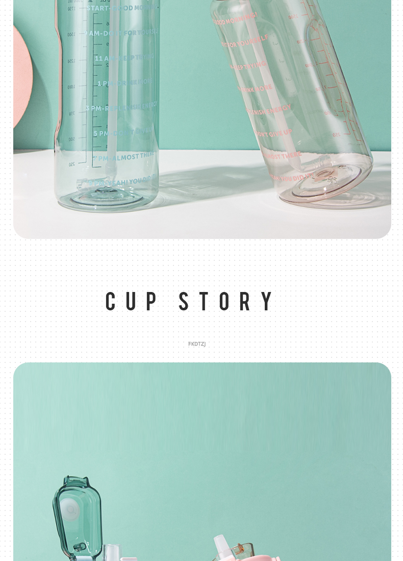 2000ML Yiben Zunshang large-capacity space cup, outdoor sports cup, plastic water bottle pic 3