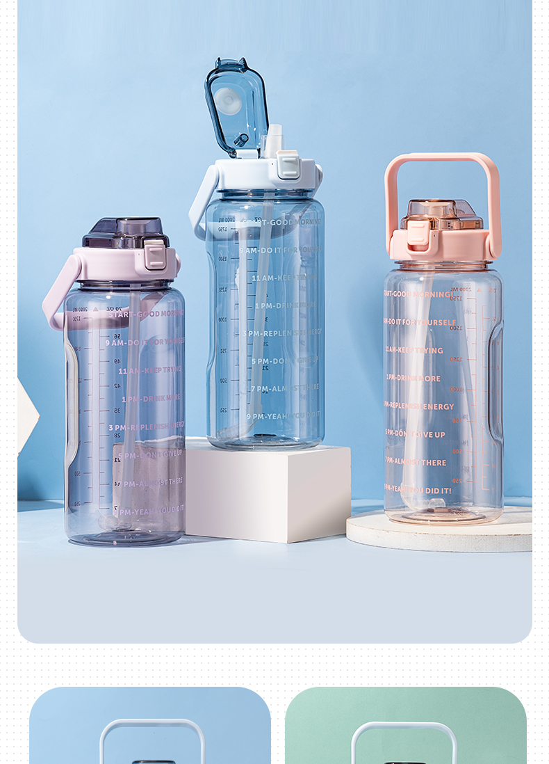 2000ML Yiben Zunshang large-capacity space cup, outdoor sports cup, plastic water bottle pic 6