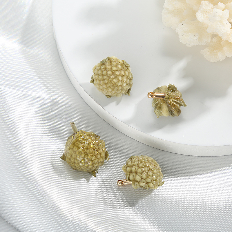 Natural irregular flower jewelry accessories, green ivy flower series earrings and pendants, diy accessory materials, semi-finished products pic 6