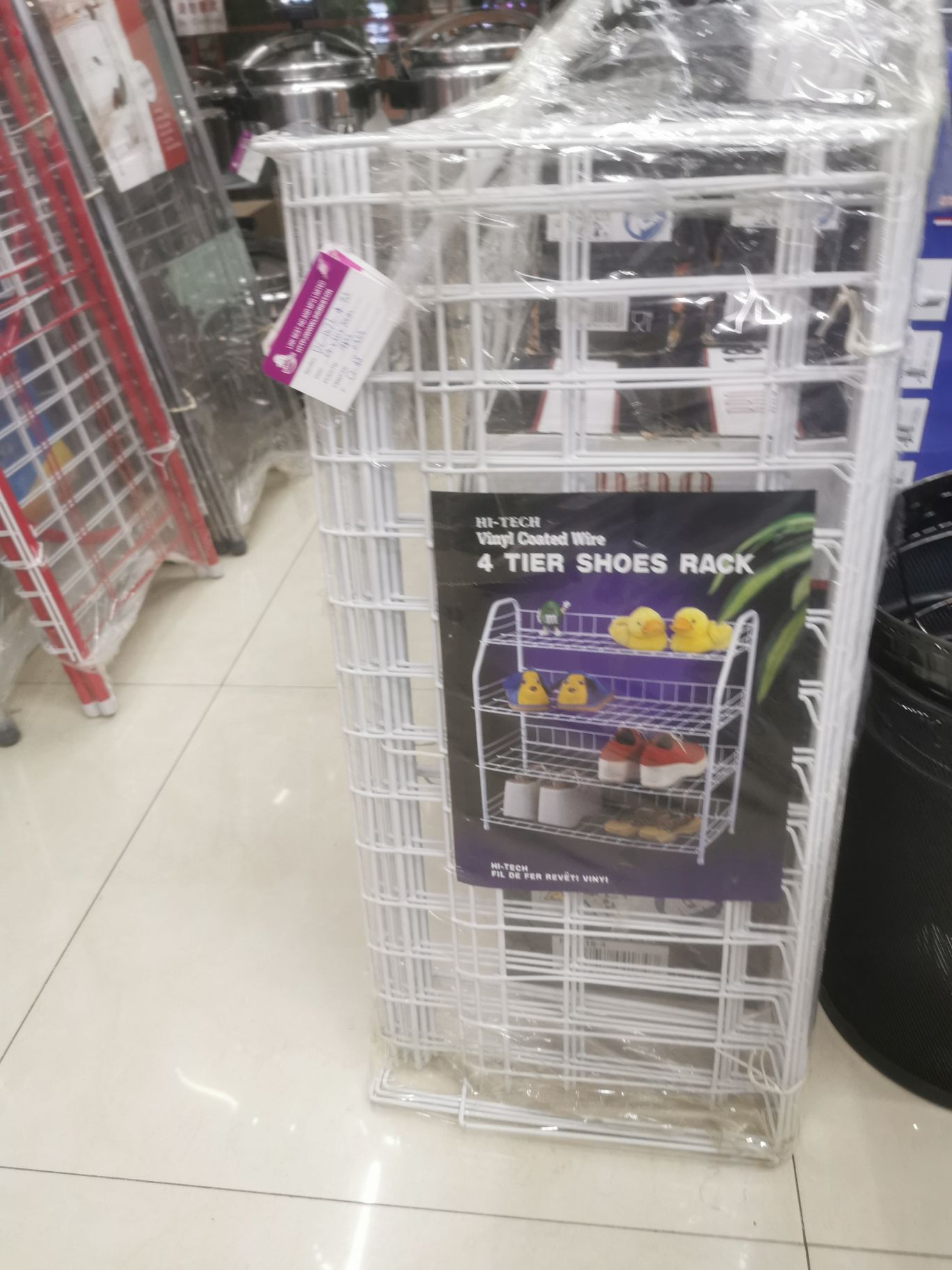 Four layers of shoe racks