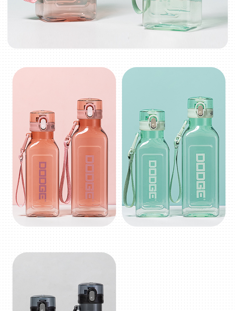 700ML Dodge Fangzun Leisure plastic Cup, large-capacity water bottle, outdoor sports and travel water cup pic 7