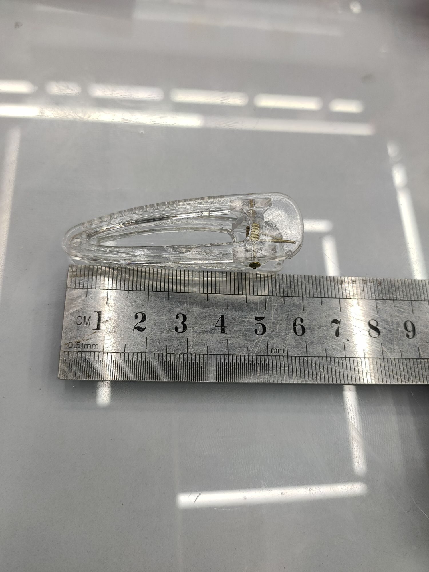 水滴鸭夹6公分DIY可粘饰品配件韩式边夹流海夹