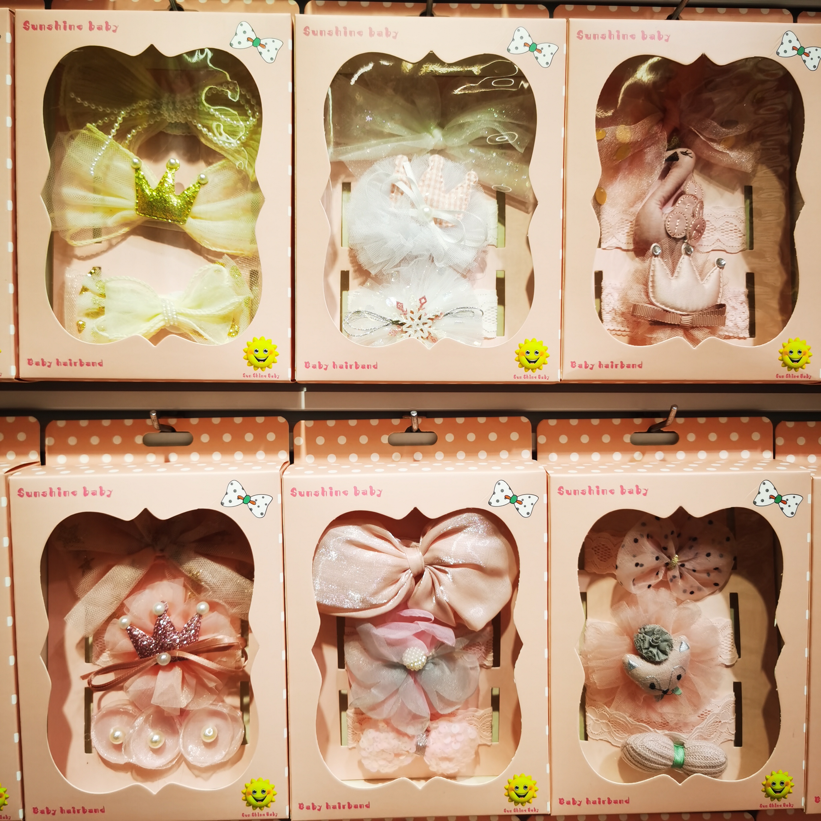 Fabricante al por mayor niños accesorios diadema versión coreana cute princess headwear gift box set pic 5