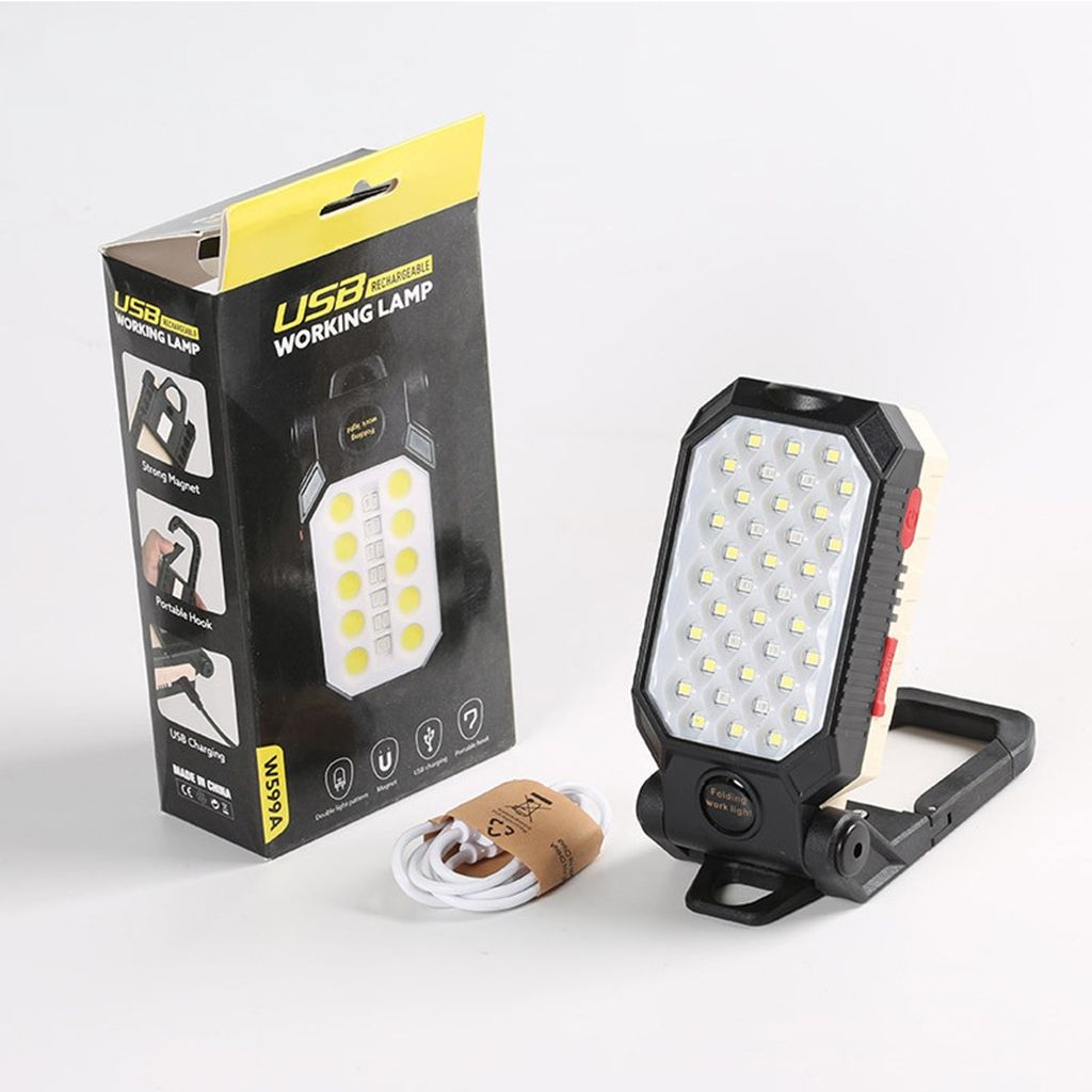 New cross-border COB work light, USB charging, multi-functional folding maintenance work light, magnetic LED flashlight Item Picture
