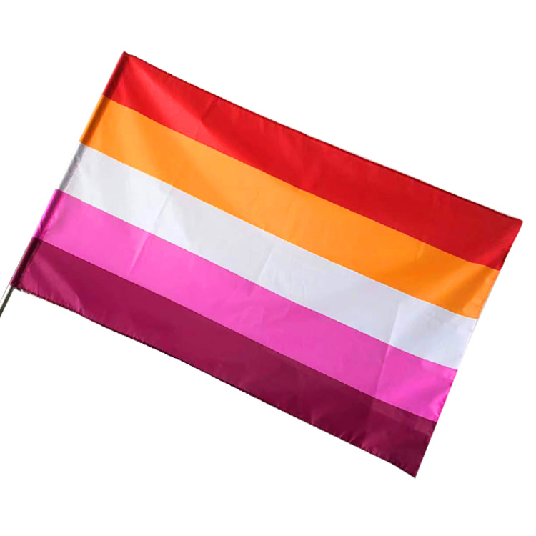 彩虹旗90*150cm双性恋LGBT非二次元同性恋旗帜 同志旗彩虹pride详情图3
