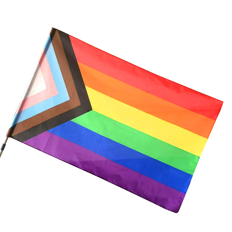 彩虹旗90*150cm双性恋LGBT非二次元同性恋旗帜 同志旗彩虹pride详情图5