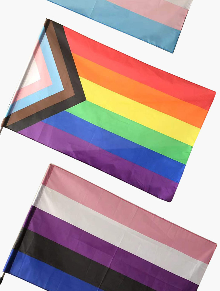 彩虹旗90*150cm双性恋LGBT非二次元同性恋旗帜 同志旗彩虹pride详情图8