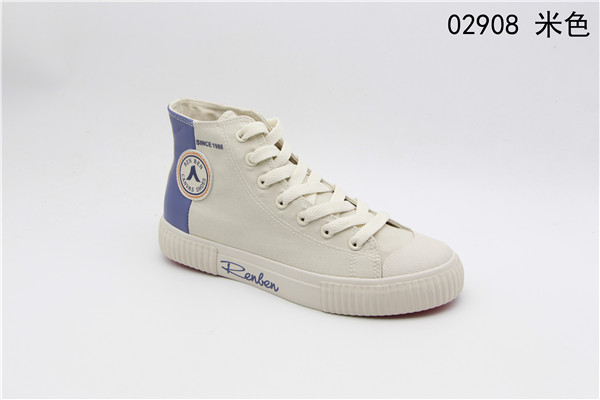Renben 2908 Women's Shoes 2022 New high-top canvas shoes Korean style versatile and trendy student soft-soled board shoes details Picture