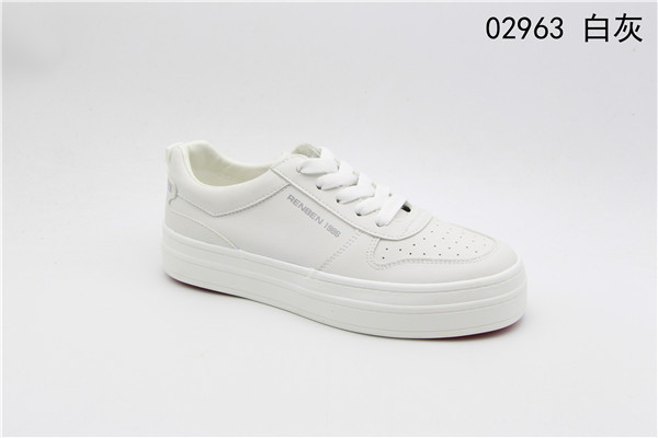Humanistic women's leather 2022 white sneakers, sports shoes, casual shoes, breathable and fashionable Korean style, versatile sneakers details Picture