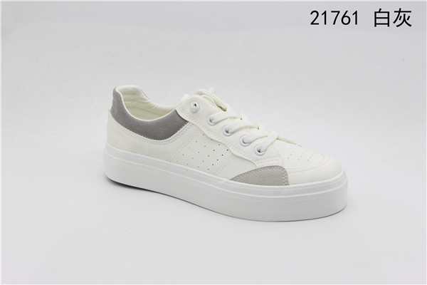 Renben White Sneakers Women's 2022 Spring New style Women's shoes, sports and casual shoes, suitable for children and students, thick-soled board shoes