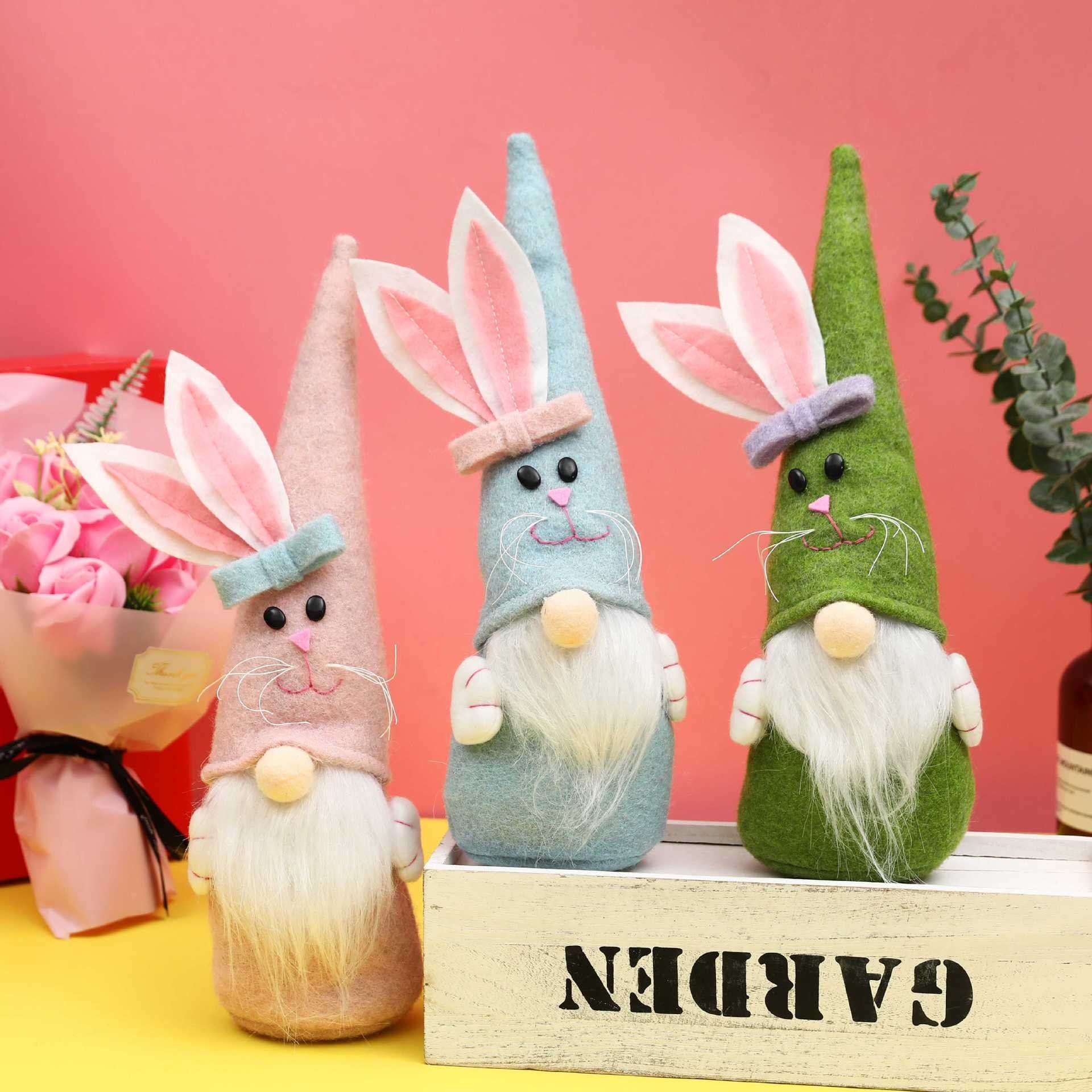 复活节兔子装饰工艺品无脸老人家居摆件礼物Easter Bunny派对道具详情图4