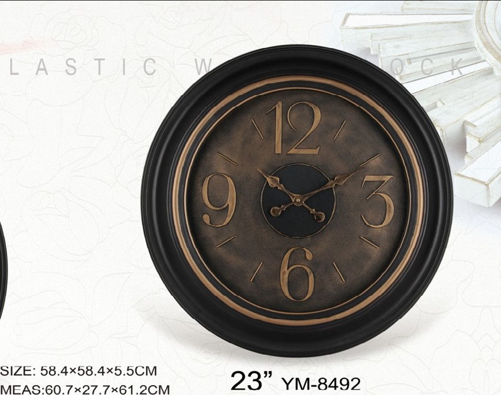 Model 8492A plastic retro wall clock in Europe and America详情图2