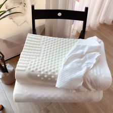 泰国天然乳胶枕头乳胶枕芯曲线波浪按摩颗粒枕