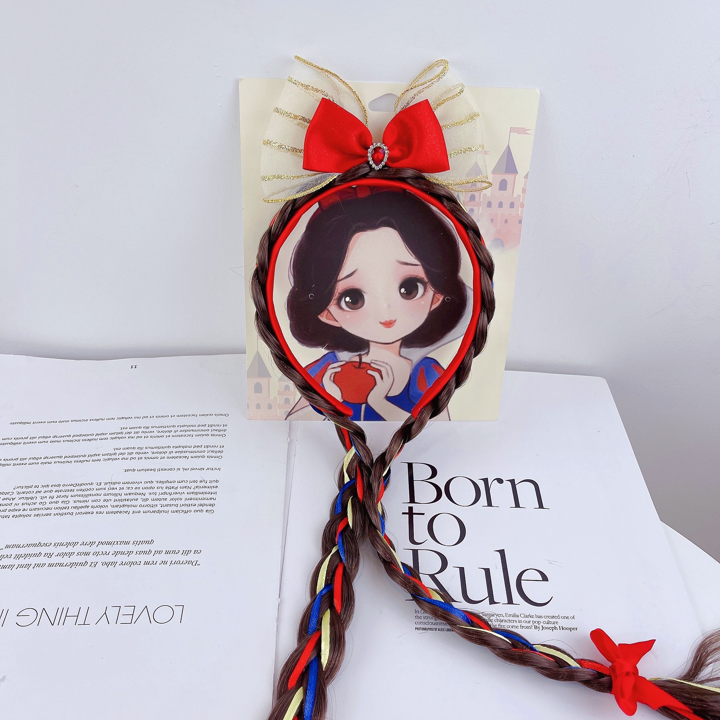 Snow White - Meteor Gauze Tied Double Braids Headband Application Scenario