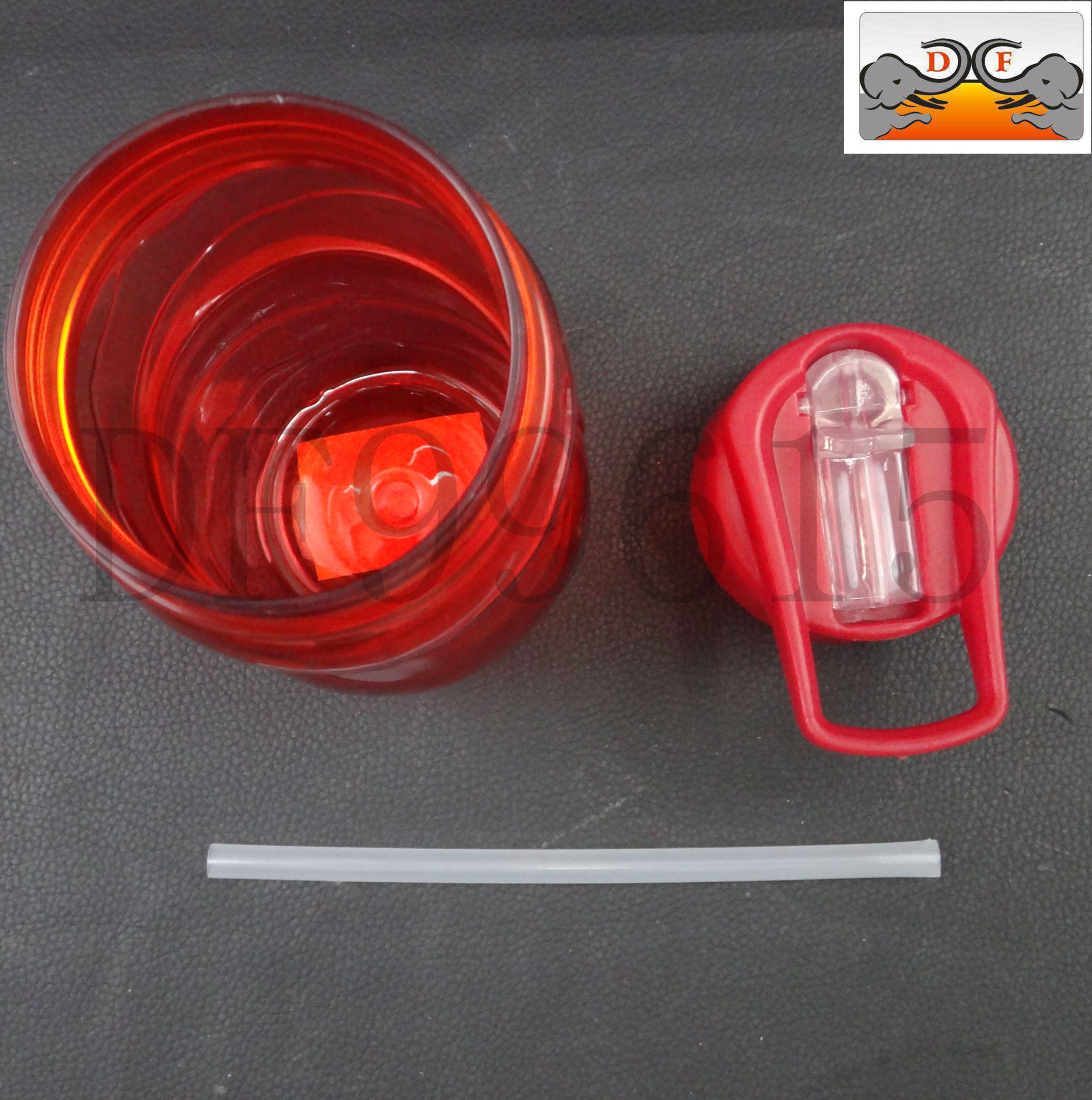DF Trading House DF99615 Fashionable waist-shaped ice cup + Portable plastic Juice cup with spout cap Plastic cup Specification image