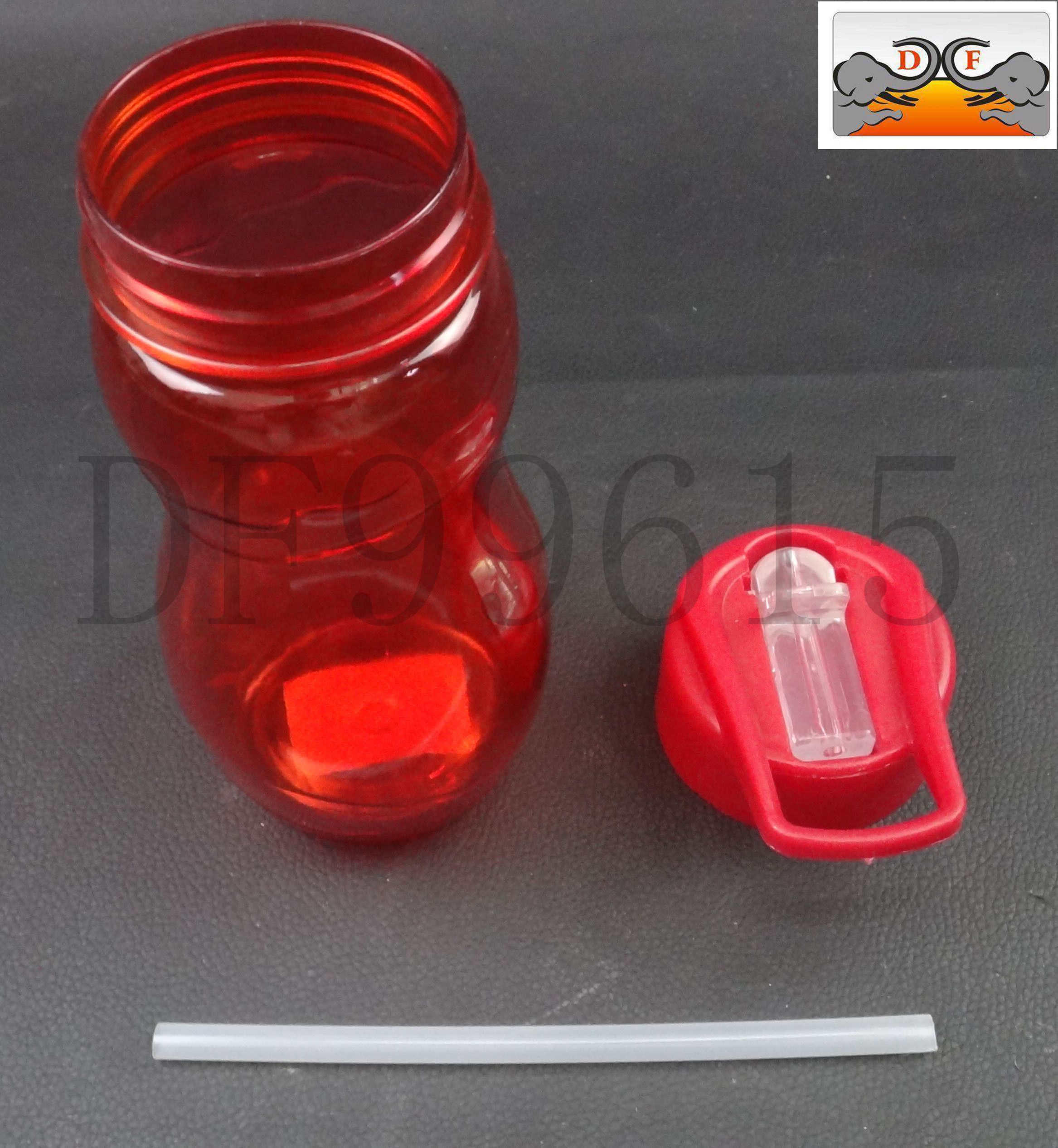 DF Trading House DF99615 Fashionable waist-shaped ice cup + Portable plastic Juice cup with spout cap Plastic cup Item Picture