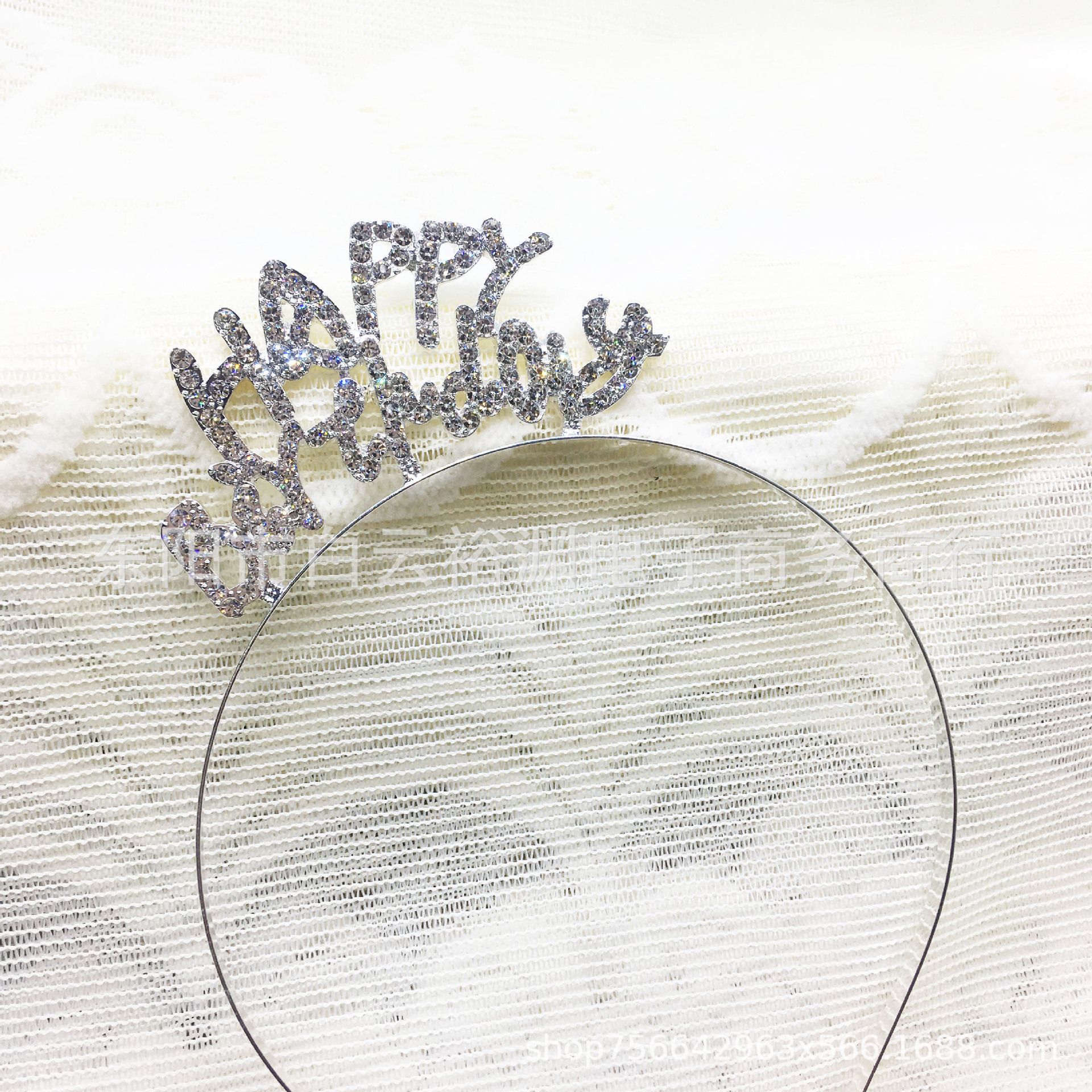 Huaduoqi crown Headband happybirthday hair band Alloy hair band crown candle Cake Decoration Hair Band