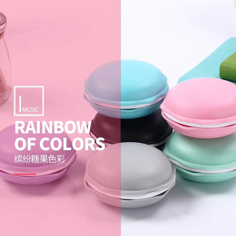 Macaron storage box gift headphones, earplugs, ear labels, mobile phone headphones, wired headphones, and headphones with labels Specification image
