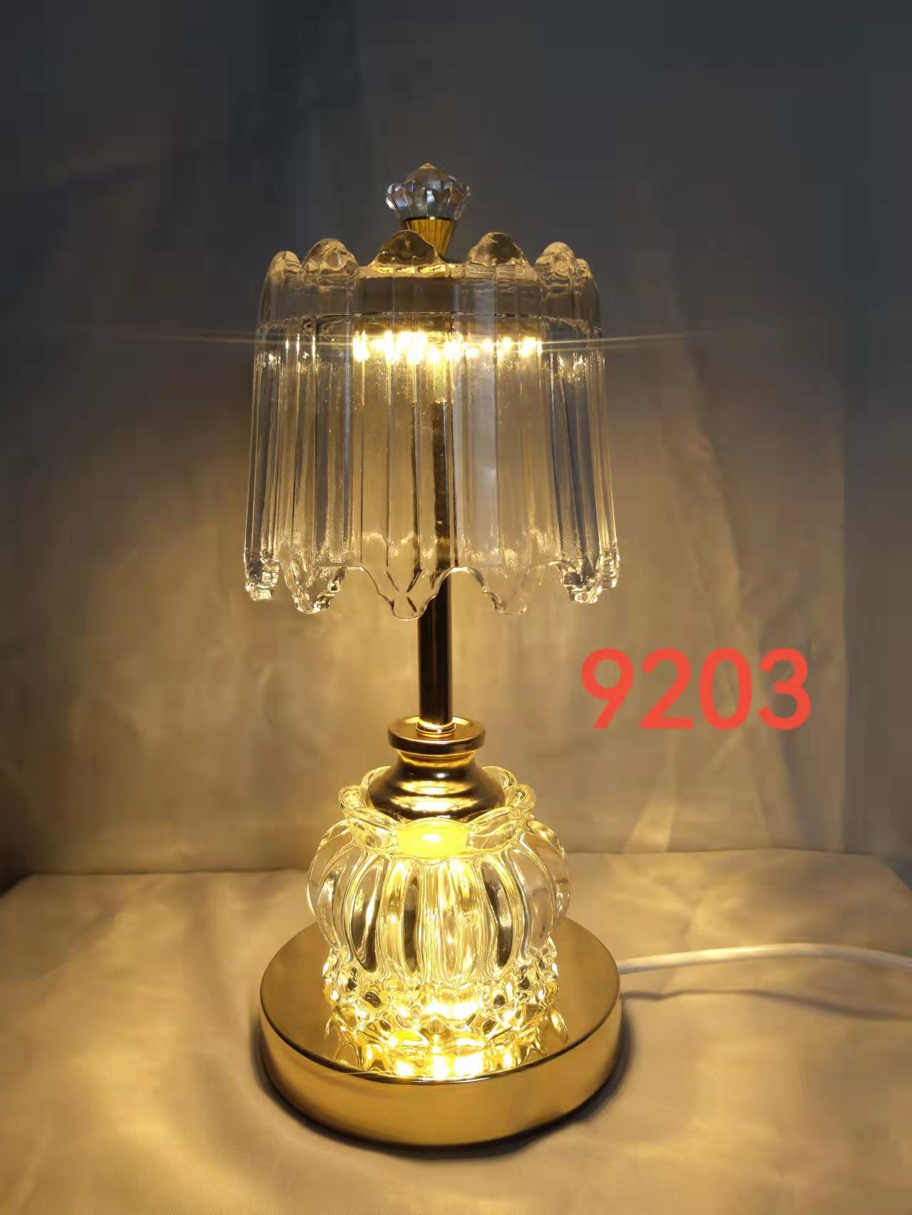A popular crystal night light table lamp Specification image