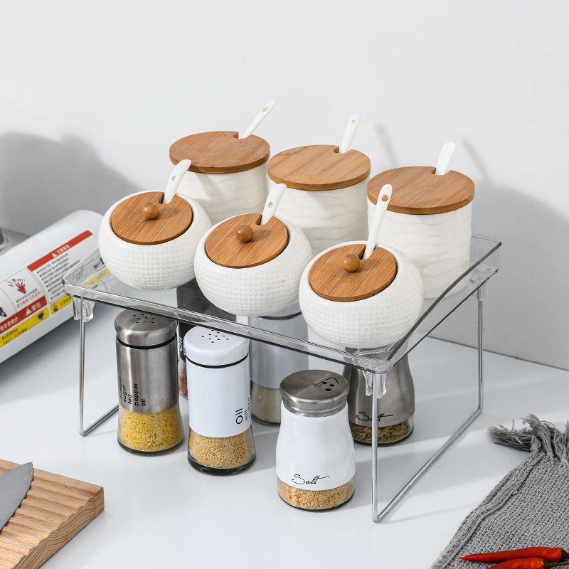 Kitchen storage rack, multi-layer seasoning storage box, seasoning storage rack, seasoning rack, seasoning storage box, fruit plate details Picture