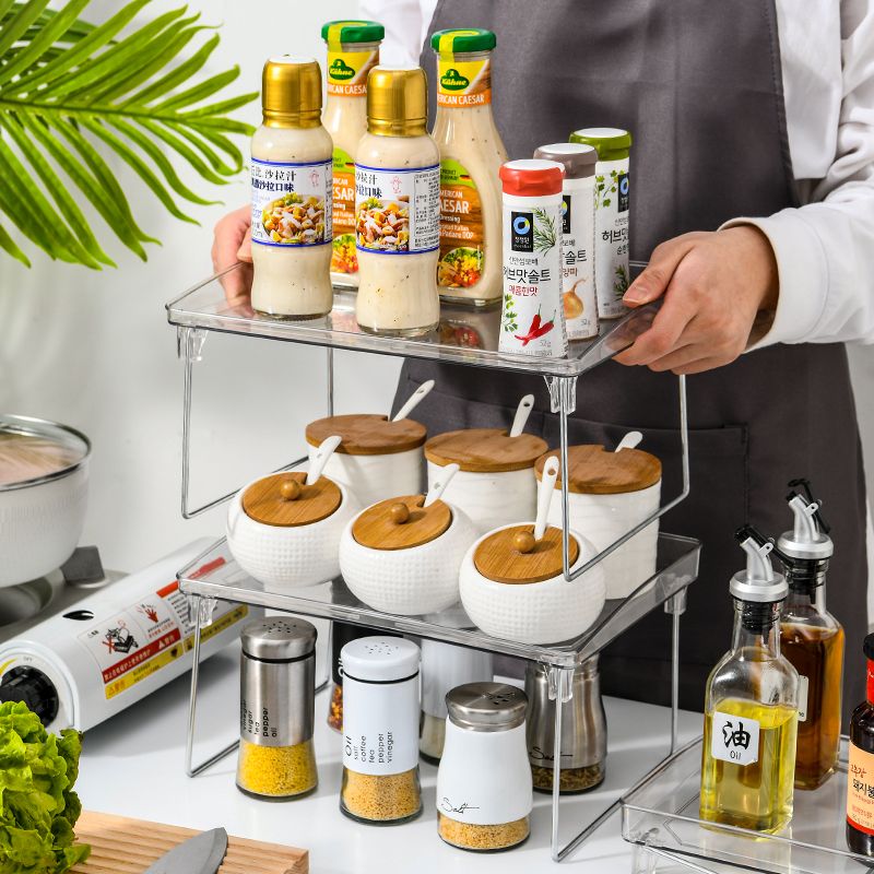 Kitchen storage rack, multi-layer seasoning storage box, seasoning storage rack, seasoning rack, seasoning storage box, fruit plate Specification image