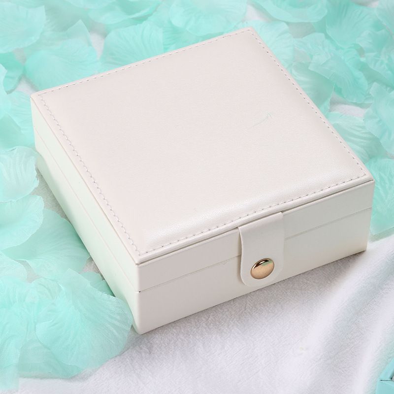 Single-layer PU simple jewelry storage box for export Application Scenario