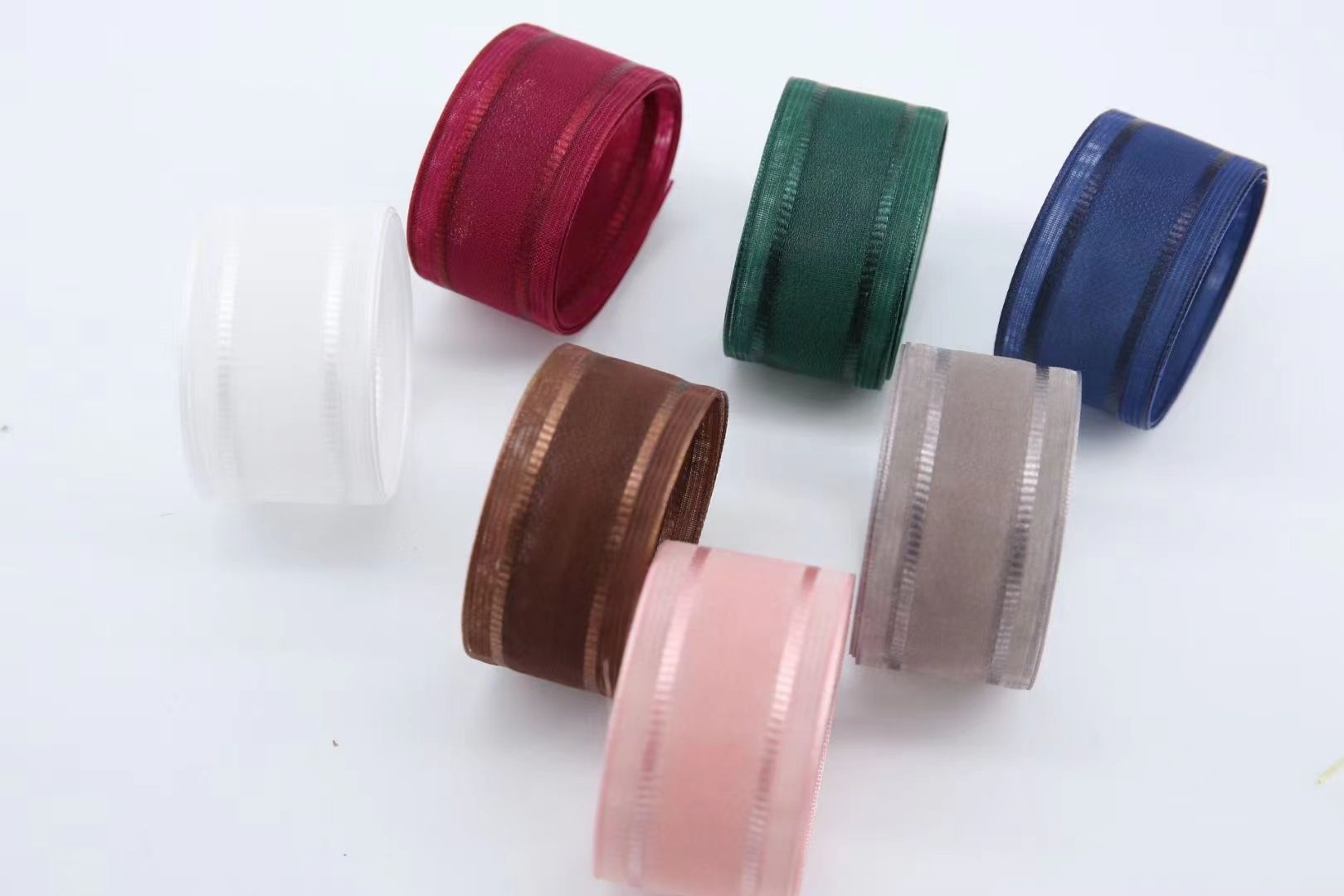 Korean webbing colorful baked edge yarn 1288 fabric lace ribbon factory direct sales, export for 25 years