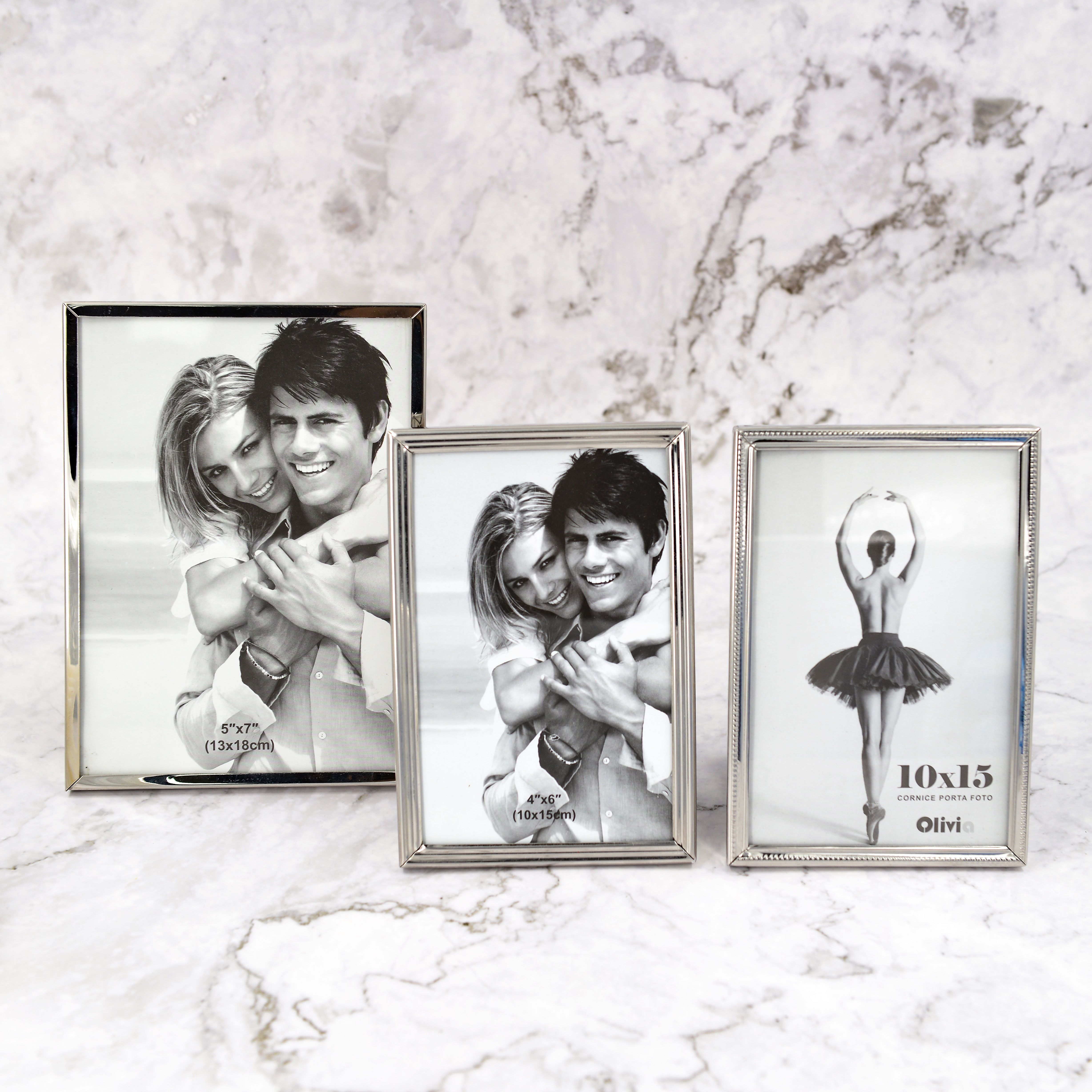 European-style simple and classical stainless steel and aluminum alloy metal for export, Amazon brushed photo frame, picture frame factory direct sales Specification image