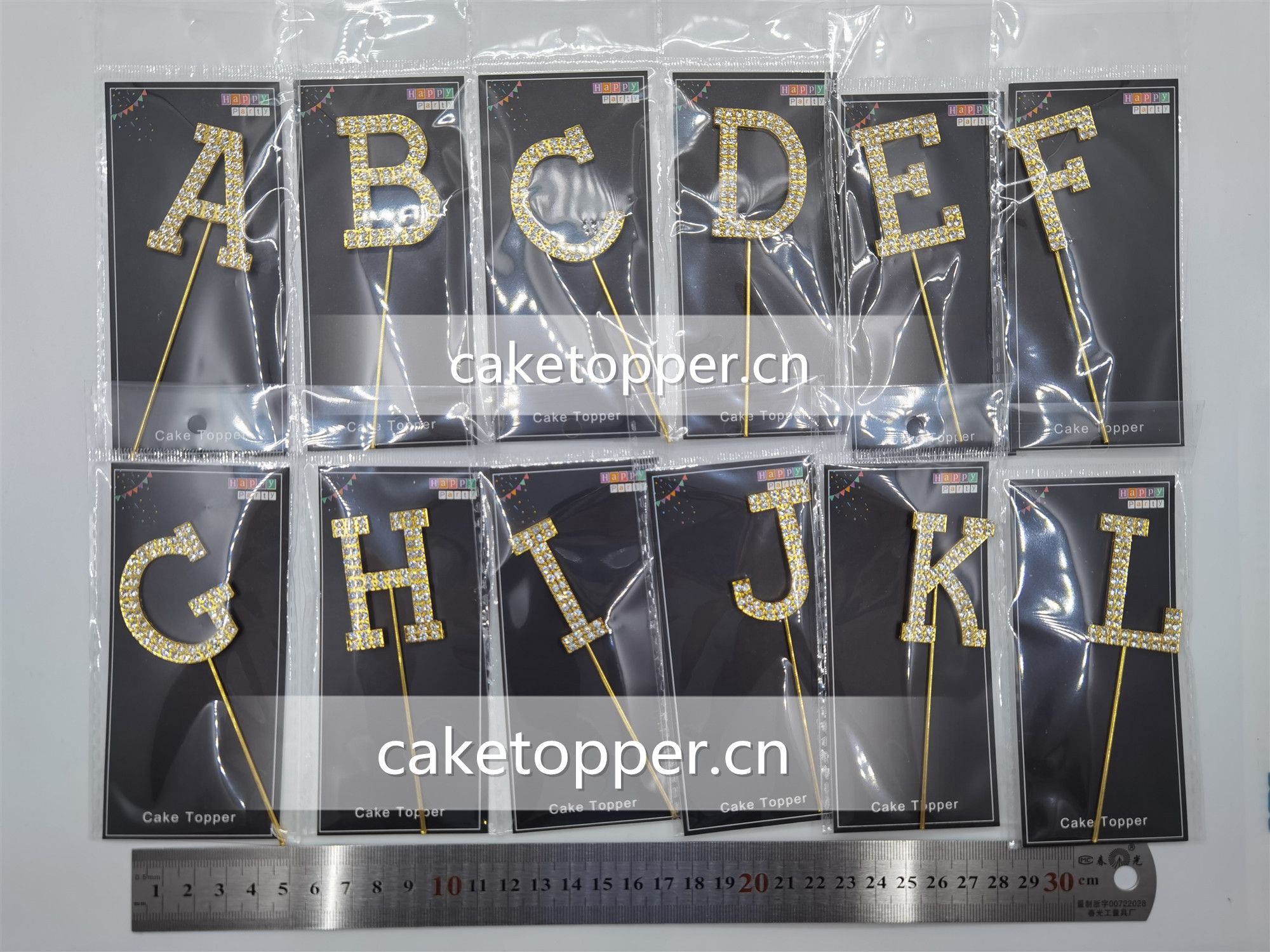 cake topper rhinestoen cake topper金属蛋糕插合金蛋糕插