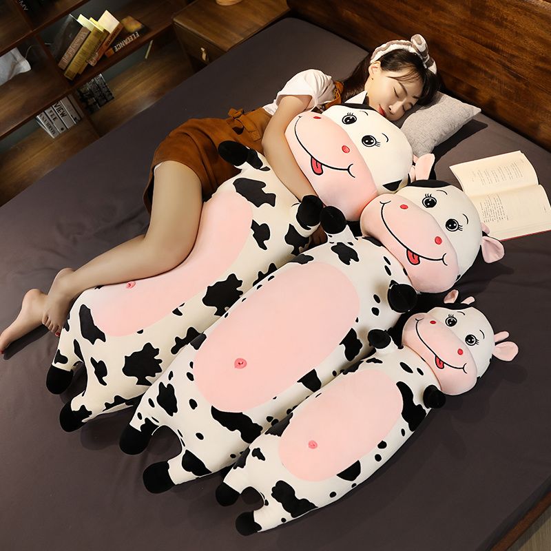 毛绒玩具 奶牛抱枕  长条枕  婚庆用品 