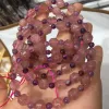 The natural amethyst strawberry crystal cut bracelet of the bright crystal jewelry has vivid colors Specification image